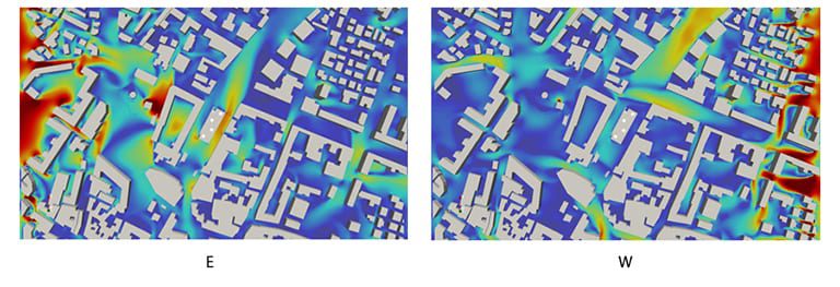 wind comfort simulations EW