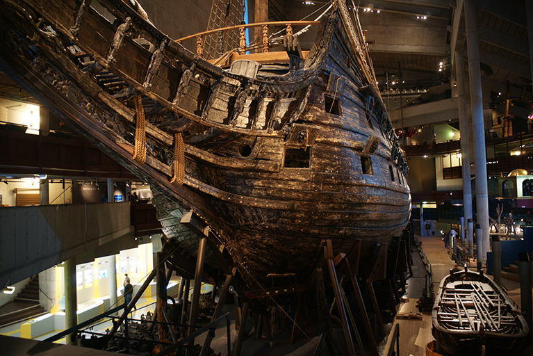 Real life Vasa ship at the museum in Stockholm