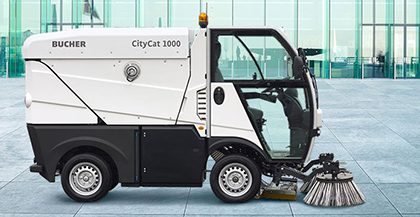 sweeper vehicle, Bucher Municipal, municipal vehicles