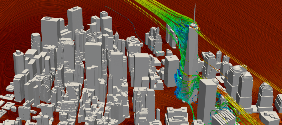 AEC industry, Wind Load Simulation of New York Manhattan with CFD on SimScale, civil engineering, building design