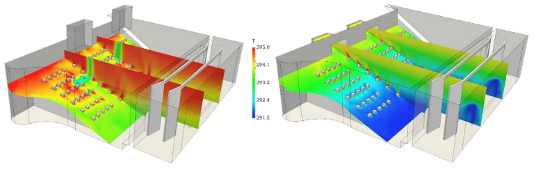 theater ventilation system design cfd simulation air temperature