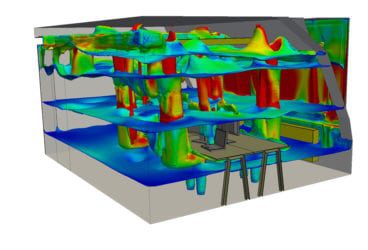 CFD simulation of air conditioning design in office