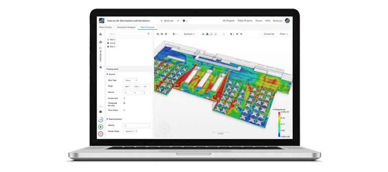 CFD analysis of a restaurant on the SimScale cloud-based simulation platform