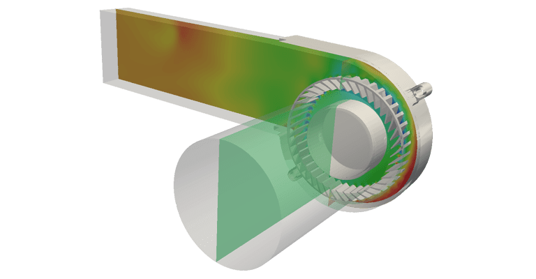 Static Pressure on A Centrifugal Fan ‒ CFD Analysis Carried Out with SimScale