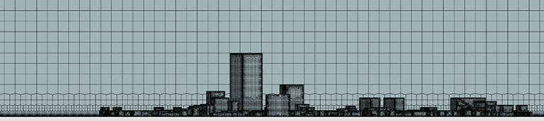 Niigata city mesh for CFD simulation