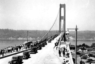 tacoma narrows bridge in old times before the collapse