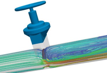 CFD analysis of fluid flow through a gate valve with SimScale, CFD simulation in the cloud, CFD software virtual prototyping