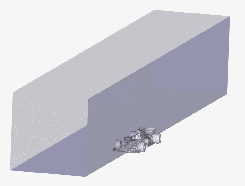 example of a background mesh box for a f1 car