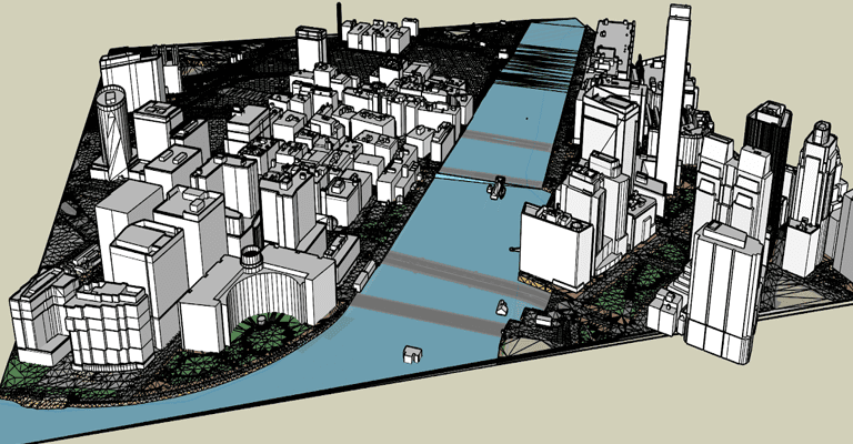 Seaport Boston CAD exported in an STL format