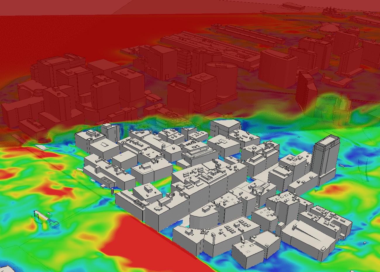 Boston Seaport District simulation with SimScale 