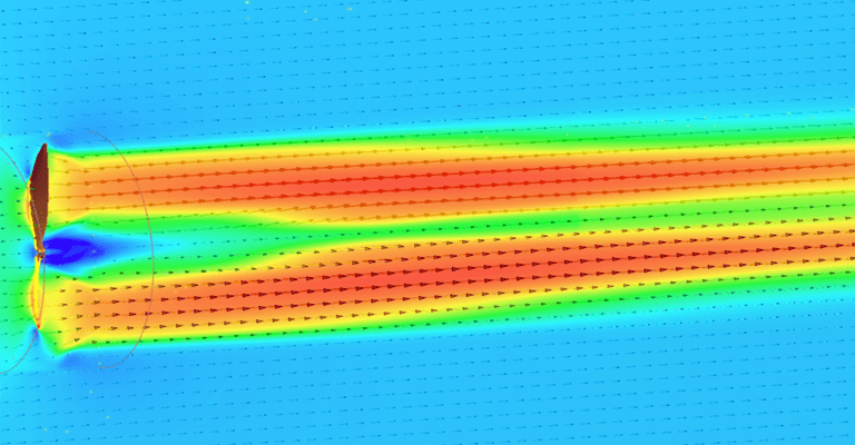 velocity plot of propeller design