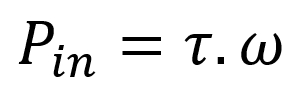 Tau is the torque and omega is the angular velocity. power