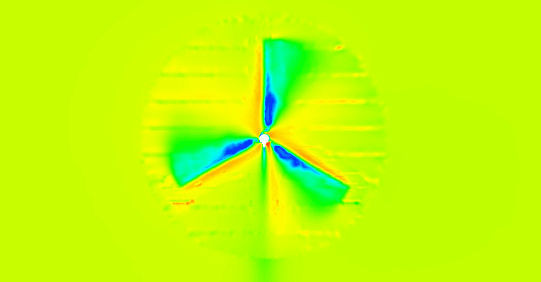 wind turbine simulator post processing image with simscale