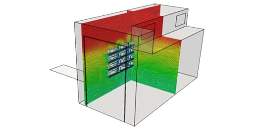 Thawing Room Improved Temperature Slice from CFD simulation