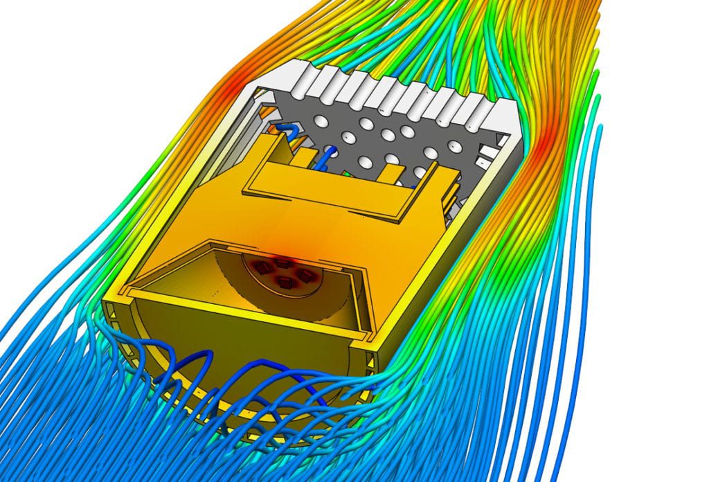 led spotlight conjugate heat transfer simulation