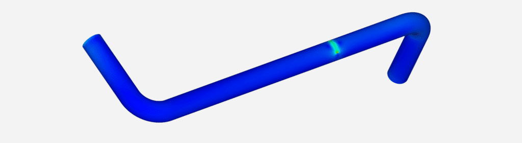 pipe stress and strain fea