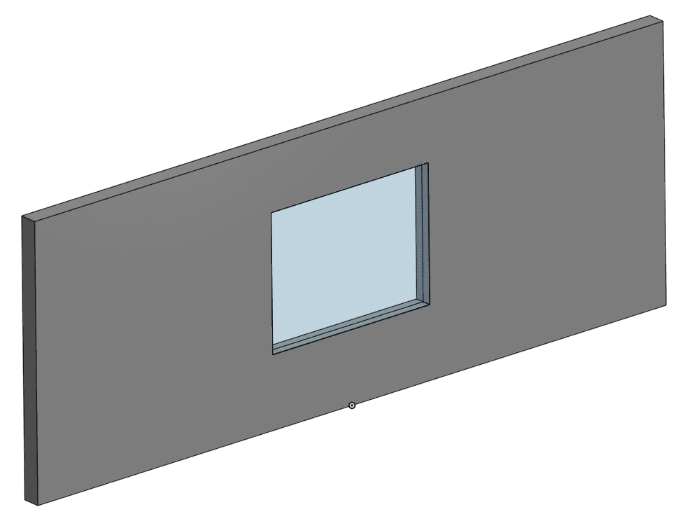 This image represents window and wall in SimScale Thermal Comfort Tutorial