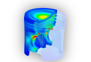 cauchy stress distribution thermomechanical analysis of an engine piston