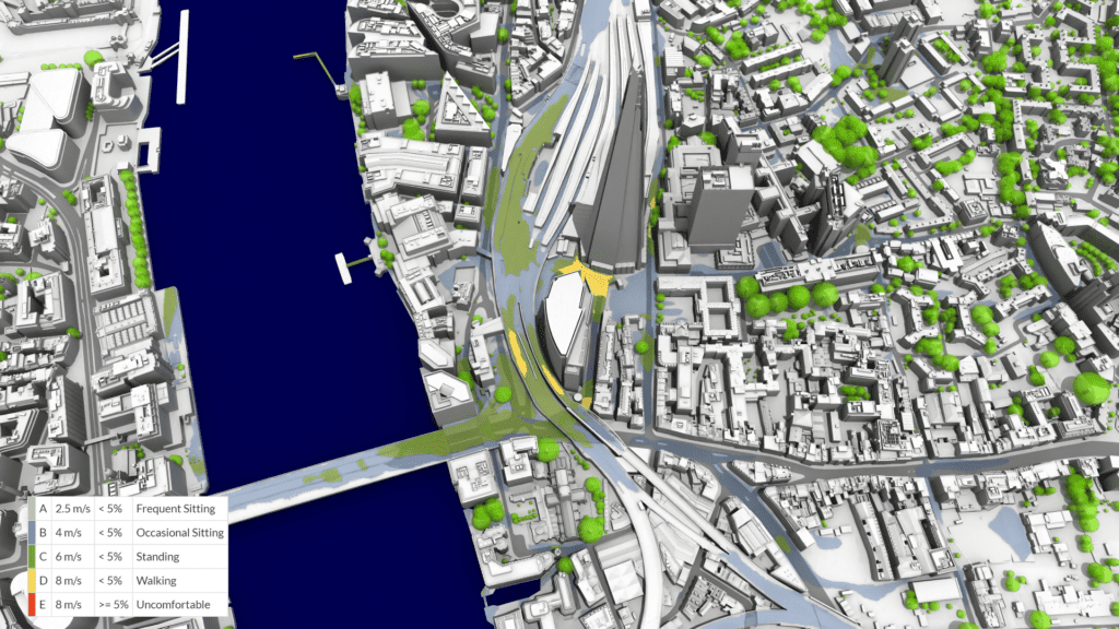 annual london lddc wind comfort map