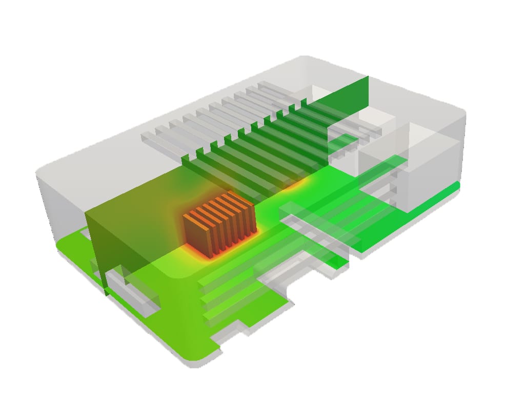 Thermal simulation for heat sink cooling using SimScale