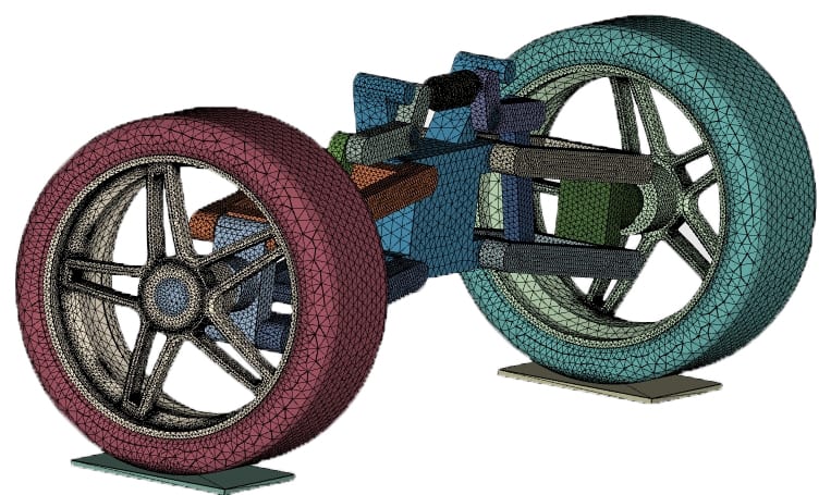  FEA application - wheel and axle.