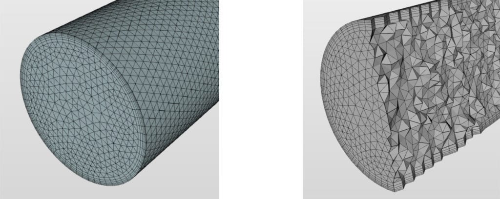 mesh and its internal cells using SimScale mesher for a pipe