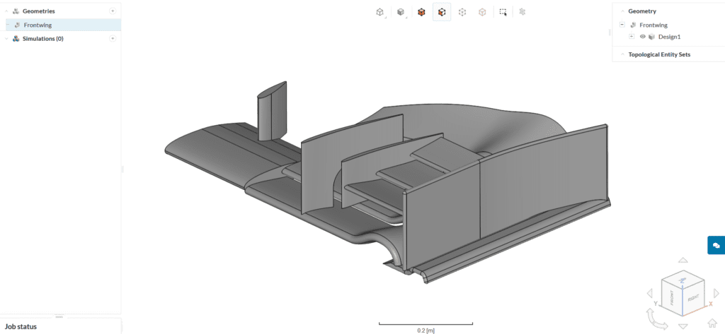 cad model simscale workbench f1 front wing