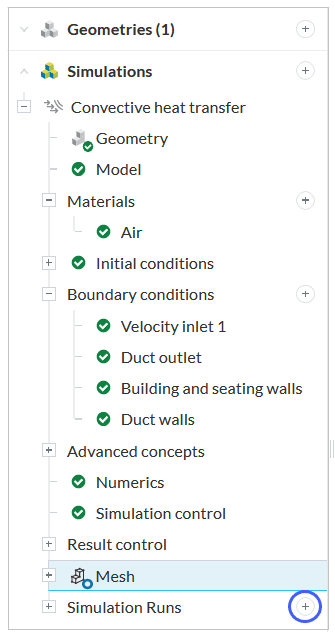 how to start a new thermal comfort simulation run after the setup