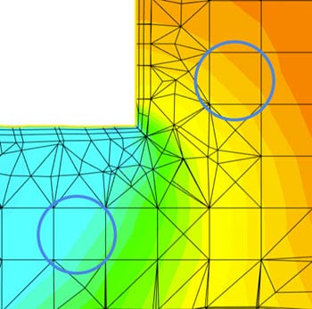 node values being demonstrated within simscale 