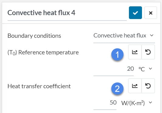 this picture shows how to assign reference temperature and heat transfer coefficient on convective heat flux boundary condition