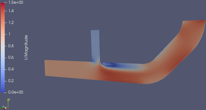 slice filter for a pipe geometry
