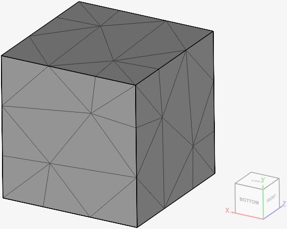 cube second order standard mesh