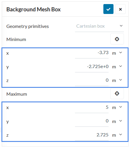 background mesh box dimensions