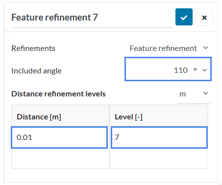 feature refinement settings