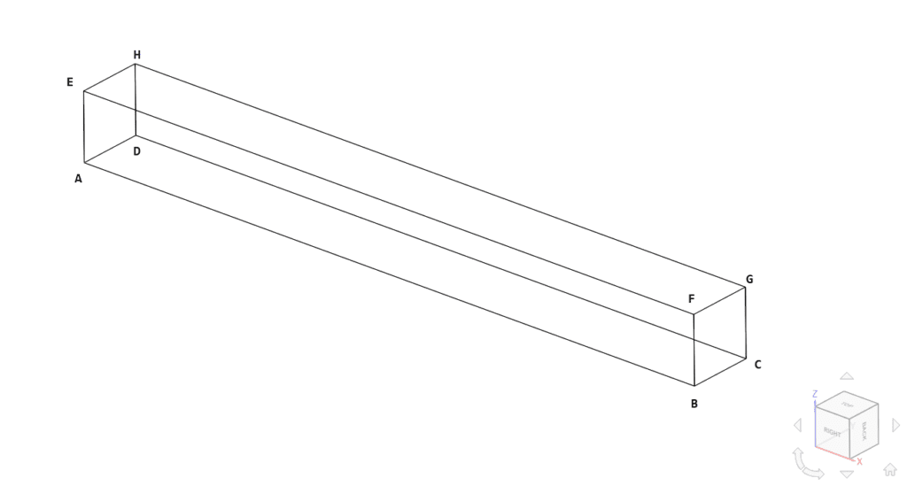 geometrical model of beam with damping of rayleigh validation case
