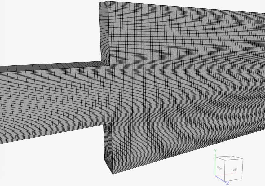 blockmesh hexahedral mesh used in simscale
