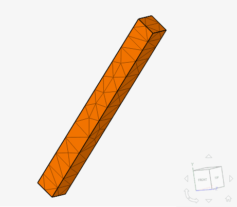 generated first order standard mesh in simscale for validation which has 89 nodes