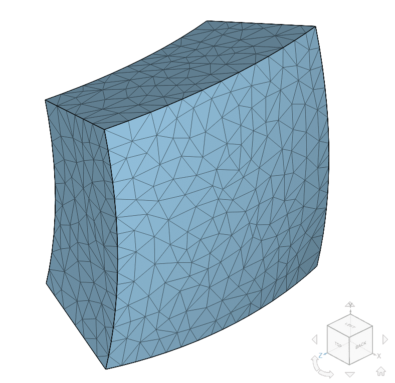 tetrahedral mesh validation case hollow sphere convection radiation