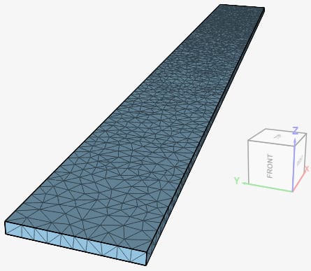 second order standard mesh cantilever beam