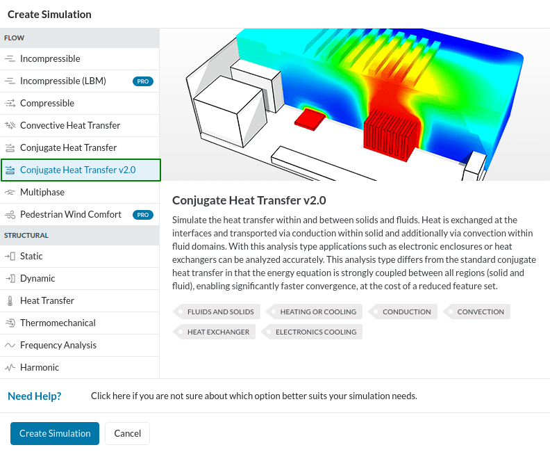 cht v2.0 in the simscale platform 
