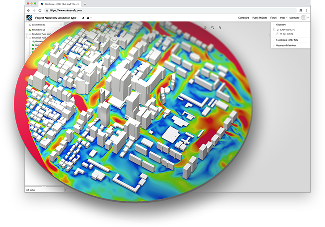 cfd analysis of an urban area with cloud-based wind simulation software