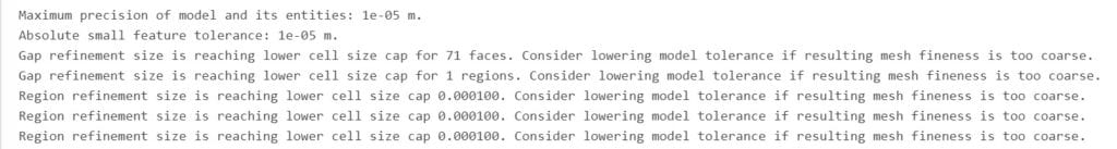 model tolerance error message