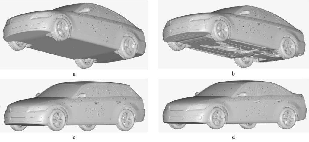 drivaer car models that were used in the validation case