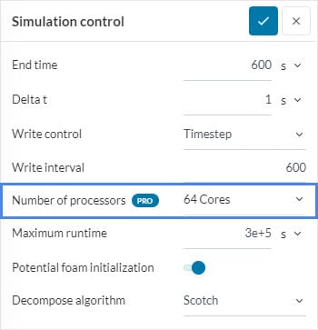 save disk space by reducing the number of cores used in a simulation