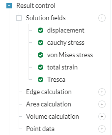 result control simulation tree item
