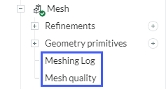 viewing mesh log and quality in simscale