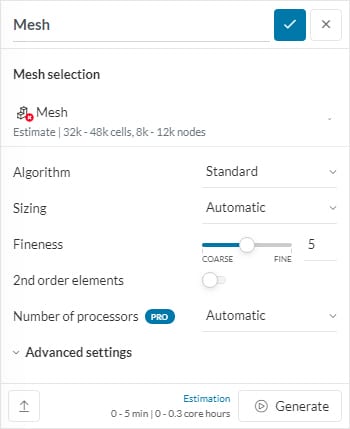 steps on how to increase global mesh fineness in the mesh settings