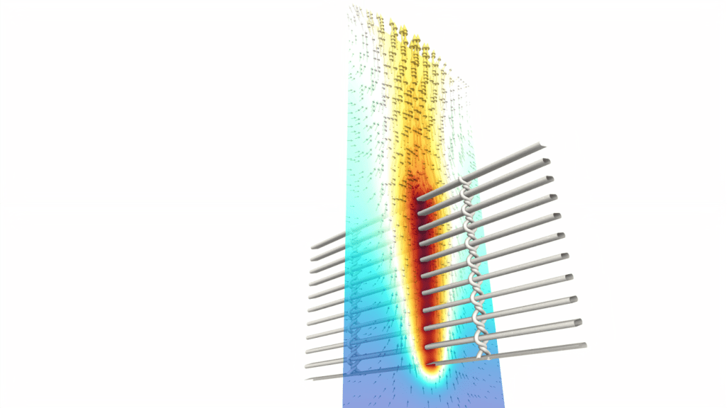 microlouvre chimney effect as observed by smartlouvre and simscale 