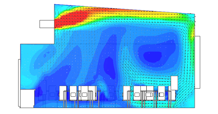 passivhaus design scenario with directional air flow