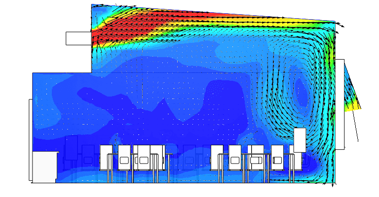 passivhaus design scenario showing air flow and window open